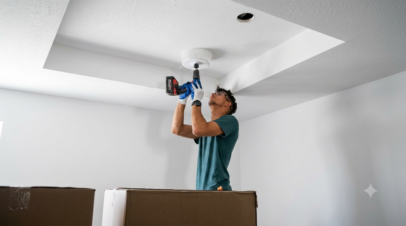Ceiling fixture installation